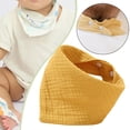 thumbnail image 1 of Babero, paño para eructar, cómodo, triangular, de algodón, agradable para la piel, bandana, babero antibabas, unisex, para bebés, babeo, dentición, ni Amarillo, 1 of 8