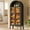 Black, variant on 71 in Tall Arched Kitchen Pantry Cabinet with LED Lights, Modern Wood Arched Bookshelf with Glass Doors & Adjustable Shelves, Elegant Display Cabinet for Kitchen, Dining Room, Living Room