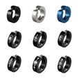 thumbnail image 2 of Unisex Stainless Steel Round Non Piercing Earring Titanium Steel Fastness Anti-allergy Ear Clip, 2 of 9