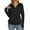 Black, variant on Ahdbta Womens Fall Shirts Long Sleeve Banded Bottom Pullover Tops Business Dressy Casual Collared V Neck Work Blouses