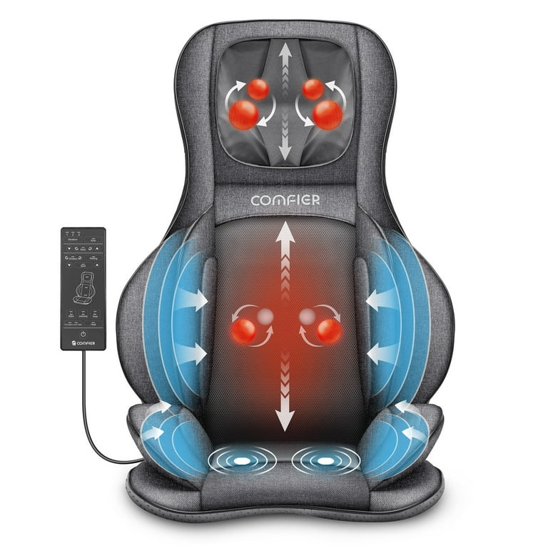 Comfier Shiatsu Heat Neck Back Massager Electric Kneading Chair Pad Air Compression Seat Walmart