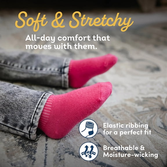 Fruit Of The Loom Toddler Ankle Socks, 10- Pack, Size 6M- 5T