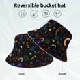 thumbnail image 3 of Kll Cartoon Pride Lgbt Bucket Hat for Women Men Packable Travel Beach Sun Hat Outdoor Rave Accessories Reflective Fisherman Cap, 3 of 6