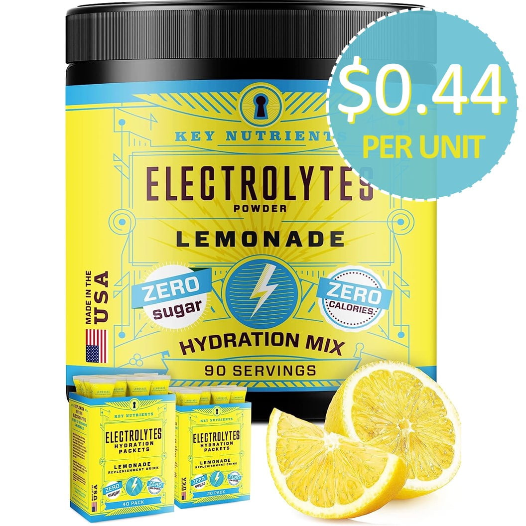 Key Nutrients Electrolytes Powder Refreshing Lemonade Electrolyte