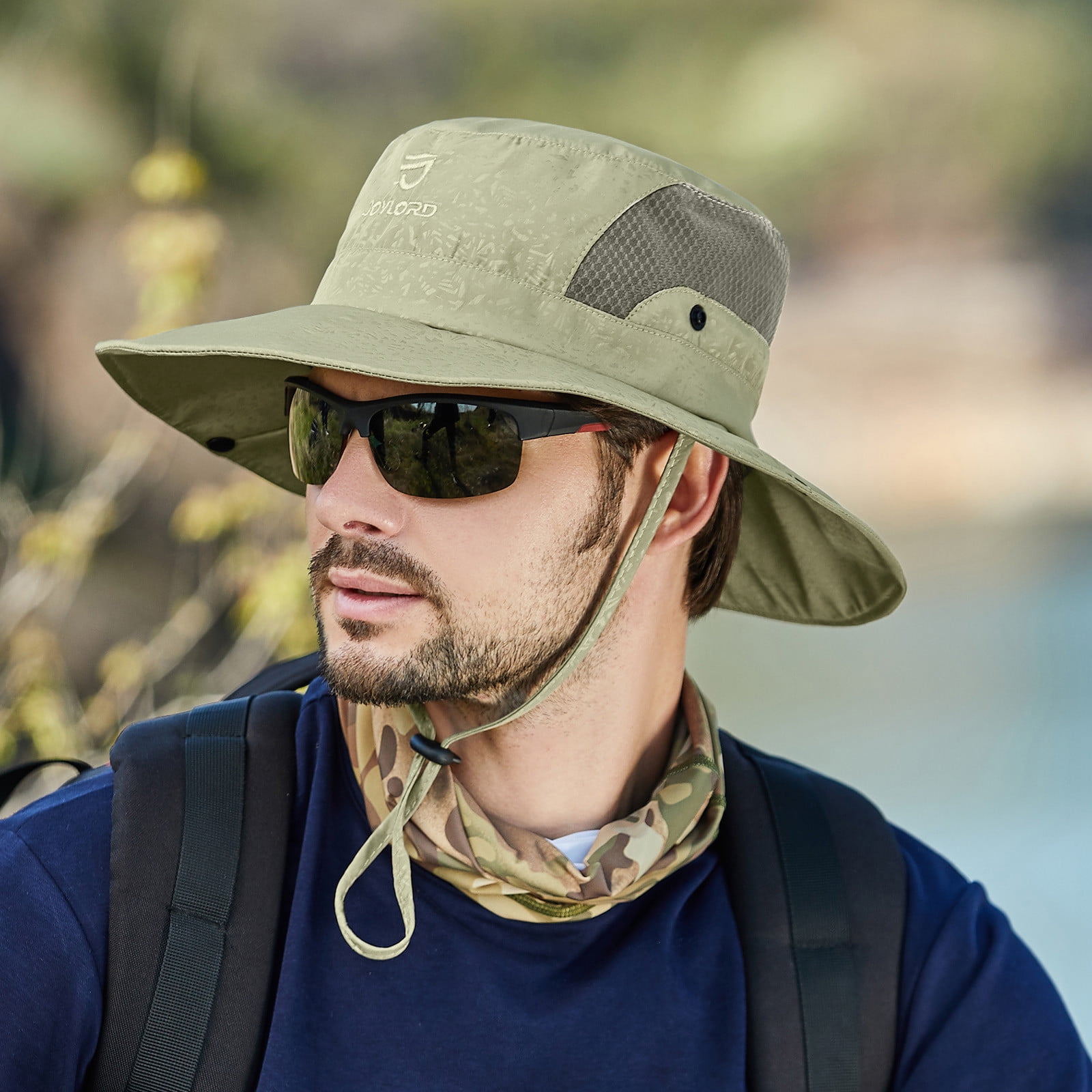 men mountaineering fishing solid color hood rope outdoor shade foldable  casual breathable bucket hat vintage mens bucket hats cool bucket hats for  men designs beach 