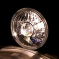 thumbnail image 5 of Spec-D Tuning 7 Inch Round Chrome Halogen Projector Headlights Compatible with Most Vehicles Equipped w/ 7" Round Sealed Beam Headlamps, Left + Right Pair Assembly, 5 of 7