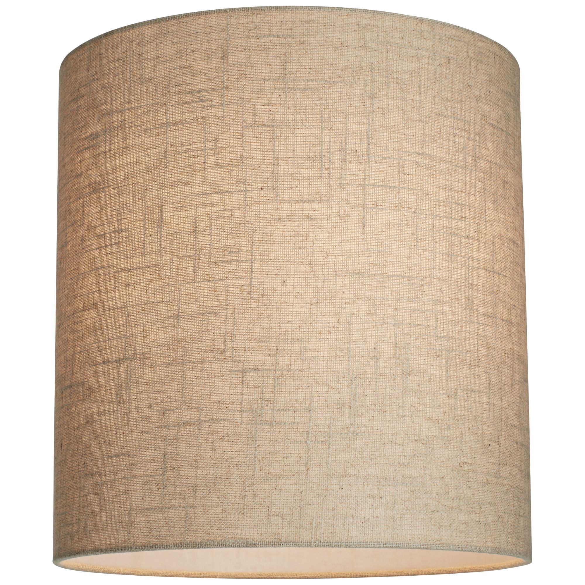 Springcrest Set of 2 Tall Drum Lamp Shades Oatmeal Medium 14" Top x 14" Bottom x 15" High Spider Replacement Harp and Finial Fitting