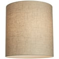 thumbnail image 3 of Springcrest Set of 2 Tall Drum Lamp Shades Oatmeal Medium 14" Top x 14" Bottom x 15" High Spider Replacement Harp and Finial Fitting, 3 of 7