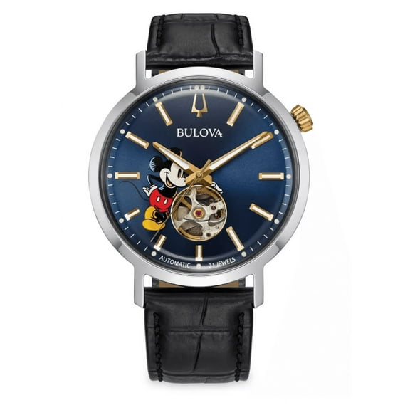 Disney Parks Mickey Mouse Stainless Steel Watch by Bulova New With Box