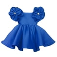 thumbnail image 1 of WEAIXIMIUNG Girls Summer Dresses Size 6 Kids Toddler Baby Girls Spring Summer Flower Short Sleeve Party Dress Clothes, 1 of 3
