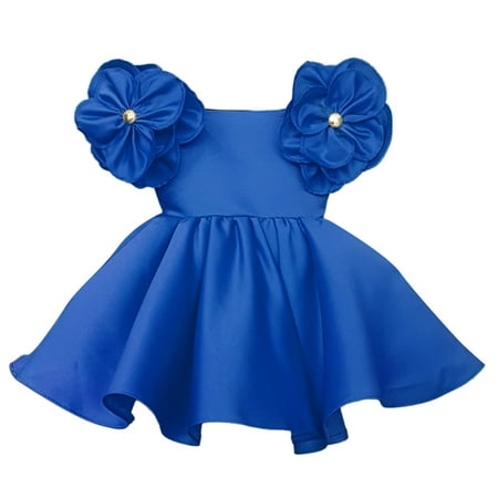 

Kids Toddler Baby Girl Dress Spring Summer Flower Cotton Short Sleeve Party Princess Dress Clothes Party Dresses