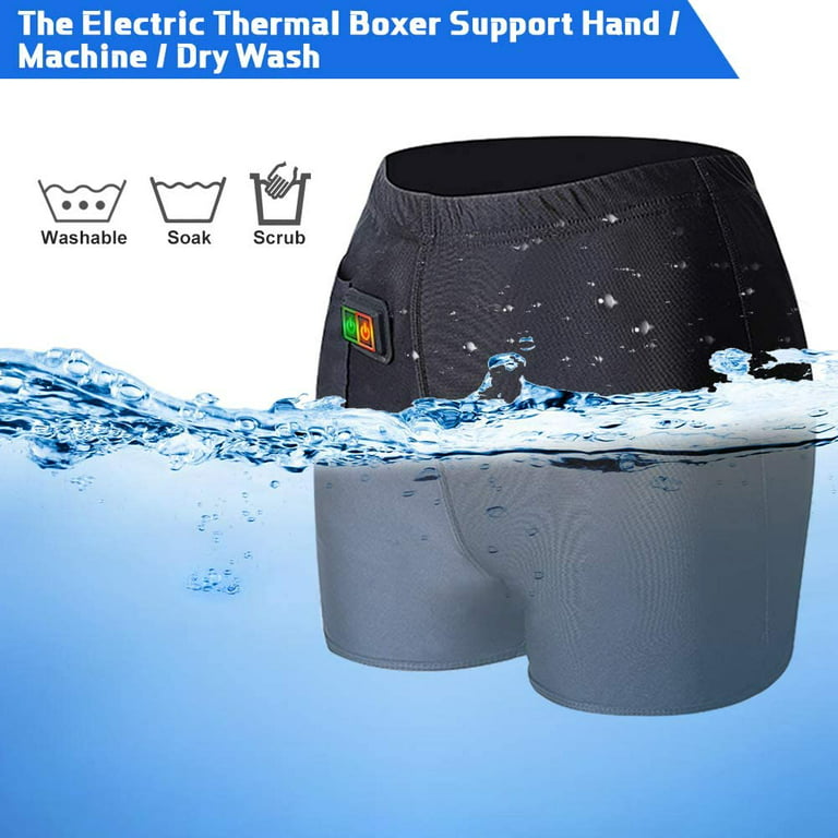 Heated Trousers, Unisex Battery Heated Boxer Briefs Warm Pants Shorts Electric  Thermal Underwear Bottom for Men Women 