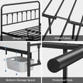 thumbnail image 4 of Classic Metal Platform Bed Frame Mattress Base, Queen/Black, 4 of 4