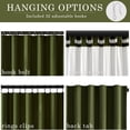 thumbnail image 2 of Jainmy Olive Green 100% Blackout Velvet Curtains 84 Inches Long for Bedroom Living Room, Luxury Heavy Thick Thermal Insulated Back Tab Window Drapes,2 Panels,52"x84", 2 of 9