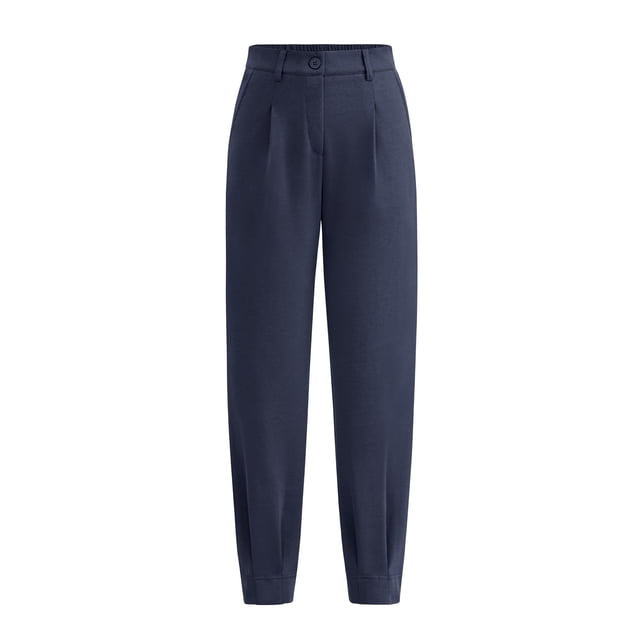 Pantalones PRETTYGARDEN 2025 de tiro alto tobilleros azul marino XL
