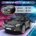thumbnail image 3 of 12V Kids Ride on Car with 2.4G Remote Control, Battery Powered Electric Vehicle with Double Doors, Safety Belt & LED Light(Black), 3 of 7