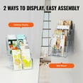thumbnail image 5 of VEVOR Acrylic Brochure Holder 8.5 x 11 inch, 4-Tier Clear Acrylic Literature Display Stand, Plastic Literature Organizer Flyer Stand & Removable Divider for Office Exhibition, Countertop, 5 of 9