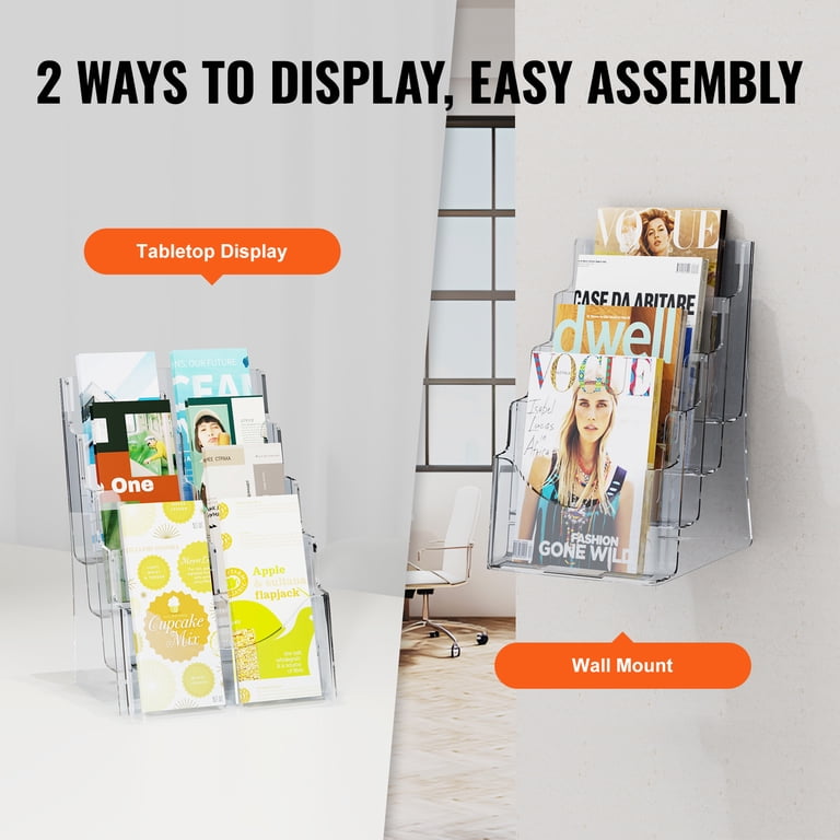 KFFKFF Acrylic Pamphlet Holder, 4-Level, 8.5x11" photo 4