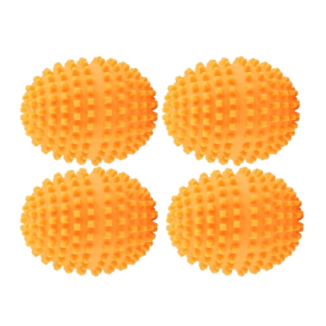 Dekaim Laundry Drying Ball, 4Pcs/Set Orange Reusable Dryer Balls Washing Laundry Drying Ball for Home Clothes Cleaning
