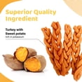 thumbnail image 3 of iPaw Turkey Dog Treats, All Natural Human Grade Dog Treat, Suitable for Training chew,  Hypoallergenic, Rawhide Alternative,Braided Stick (Sweet Potato), 3 of 7
