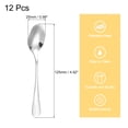 thumbnail image 2 of Unique Bargains 12Pack 5' Stainless Steel Soup Spoon Tea Spoons Squared Edge Dinner Spoons Silver, 2 of 4