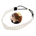 thumbnail image 1 of Nicedmm 2 Piezas Moda Doble Capa Cuerda para el Cabello Perlas Artificiales Copos de Nieve Diadema - Flores Adornos para el Cabello Diademas para el Cabello Tocado para Mujer Dama, 1 of 5