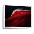 thumbnail image 2 of Designart "Simplistic Ebony And Ruby Wave Vista I" Coastal Floater Framed Canvas Art Print, 2 of 5