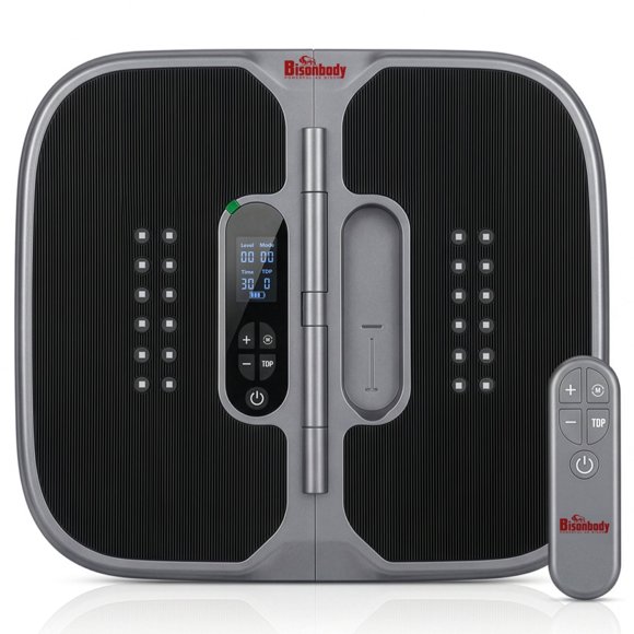 Bison Body Masajeador de Pies Eléctrico con Función de Luz Roja y Control Remoto Inalámbrico, 12 Modos y 20 Niveles de Intensidad, Masajeador de Pies Recargable para Relajación, Regalos Del Día de