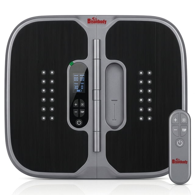 Bison Body Masajeador de Pies Eléctrico con Función de Luz Roja y Control Remoto Inalámbrico, 12 Modos y 20 Niveles de Intensidad, Masajeador de Pies Recargable para Relajación, Regalos Del Día de