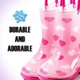 Puddle Play Children's Girls' Hearts Shapes Printed Waterproof Easy-On ...