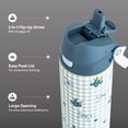 thumbnail image 4 of TAL 24oz Stainless Steel 2-in-1 Water Bottle with Straw and Chug Lid, Blueberry, 4 of 11