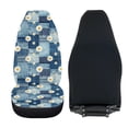 thumbnail image 6 of POLERO Daisy Denim Patchwork Thin Car Seat Covers for Interior Decor, Polyester Breathable Vehicle Seat Covers SUV, 6 of 13