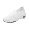 thumbnail image 3 of LTTVQM Women Orthopedic Sneakers Air Cushion Wedge Walking Shoes Slip On Non Slip with Arch Support Low Top 2026 Orthopedic Shoes White 40(US-8), 3 of 6