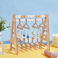 thumbnail image 6 of 116 Holes Earring Holder Earring Organizer Rack with Mini Hangers Wood Earring Display Stand for Selling Jewelry Earring Stand Ear Stud Holder for Women Retail Personal, 6 of 7
