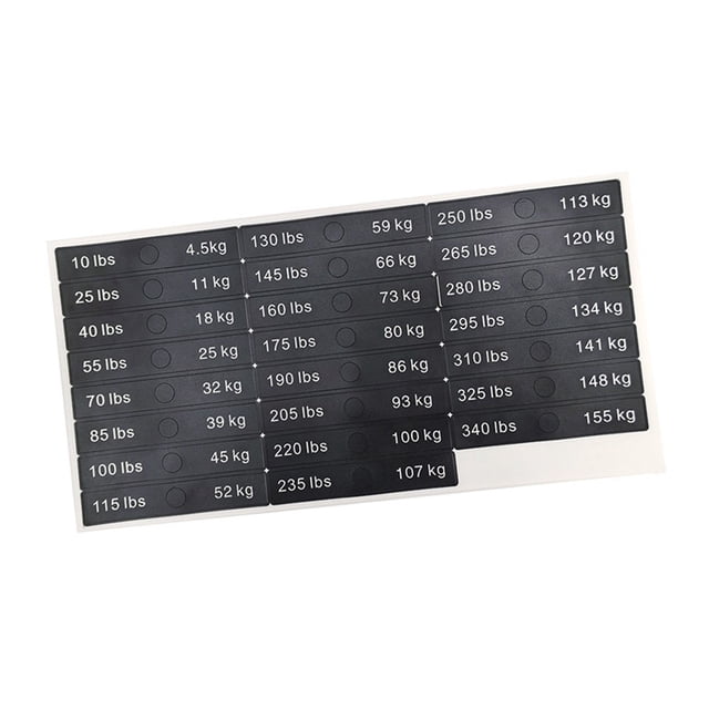 10LB-200LB/340LB Fitness Equipment Weight Identification Stickers PP Plastic Number Weight Stack Label Gym Weight Block Parts
