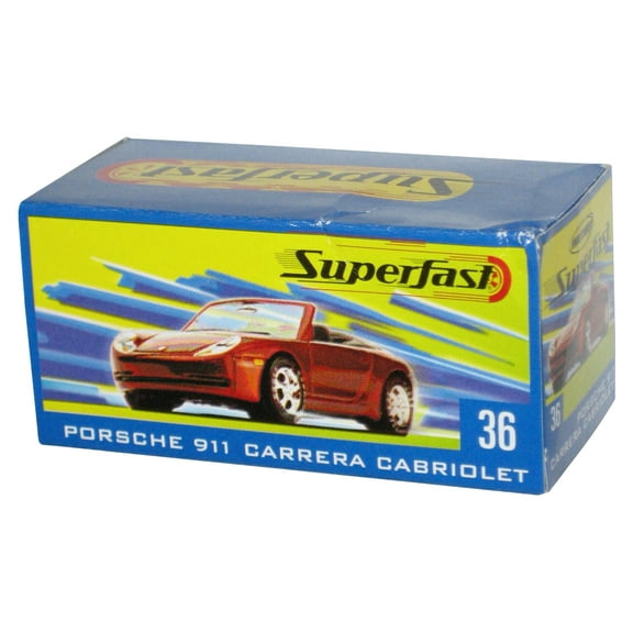 Matchbox Superfast (2004) Red Porsche 911 Carrera Cabriolet Power Grab Box Toy Car #36
