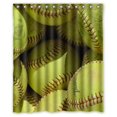 thumbnail image 1 of ABPHQTO Softball Graphics Cortina de ducha Cortina de ducha impermeable 150x180 cm, 1 of 2