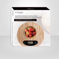 thumbnail image 2 of JS Gourmet - Balance de Cuisine Numérique Ronde avec Écran LCD, en Bambou, 2 of 2