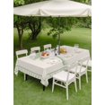thumbnail image 4 of Outdoor Tablecloth with Umbrella Hole for Patio/Picnic/Party/Camping, Green Palm Tree Waterproof Table Cloth Rectangle Table Cover Washable, Summer Tropical Plants Leaves Retro Beige (60"x 120"), 4 of 9