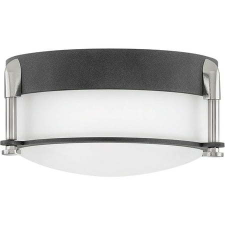 

Flush Mounts 1 Light Fixtures With Aged Zinc Finish Steel Material LED Bulb 7 16 Watts