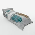 thumbnail image 2 of Ambesonne Tribal Bedding Set 3 Pcs, Farsighted Birds, Twin, Cream White Teal, 2 of 2