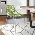 thumbnail image 3 of LeisureMod Dining Chair with Molded Polypropylene Seat and Chrome Legs Tree-Inspired Cutout Back Design Stackable for Modern Home, Kitchen, Cafes Asbury Collection, 3 of 15