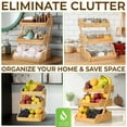 thumbnail image 7 of Bamboo Basket for Kitchen Counter Fruit & Vegetable Storage, Three Tier Wooden Fruit Bowl by Golden Nature, 7 of 7