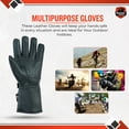 thumbnail image 5 of Daniel Smart Men’s Motorcycle Leather Gloves – Premium Leather Motorcycle Glove with Insulated Liner and Extra Warmth, 5 of 7