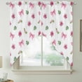 thumbnail image 2 of Valentine's Day Swag Valances for Windows, Kitchen Window Curtains Over Sink, Spring Roses Romantic Pink Bows Leaves Window Treatment Curtains for Living Room/Bedroom Curtains 2 Panel Sets 36"x45", 2 of 8