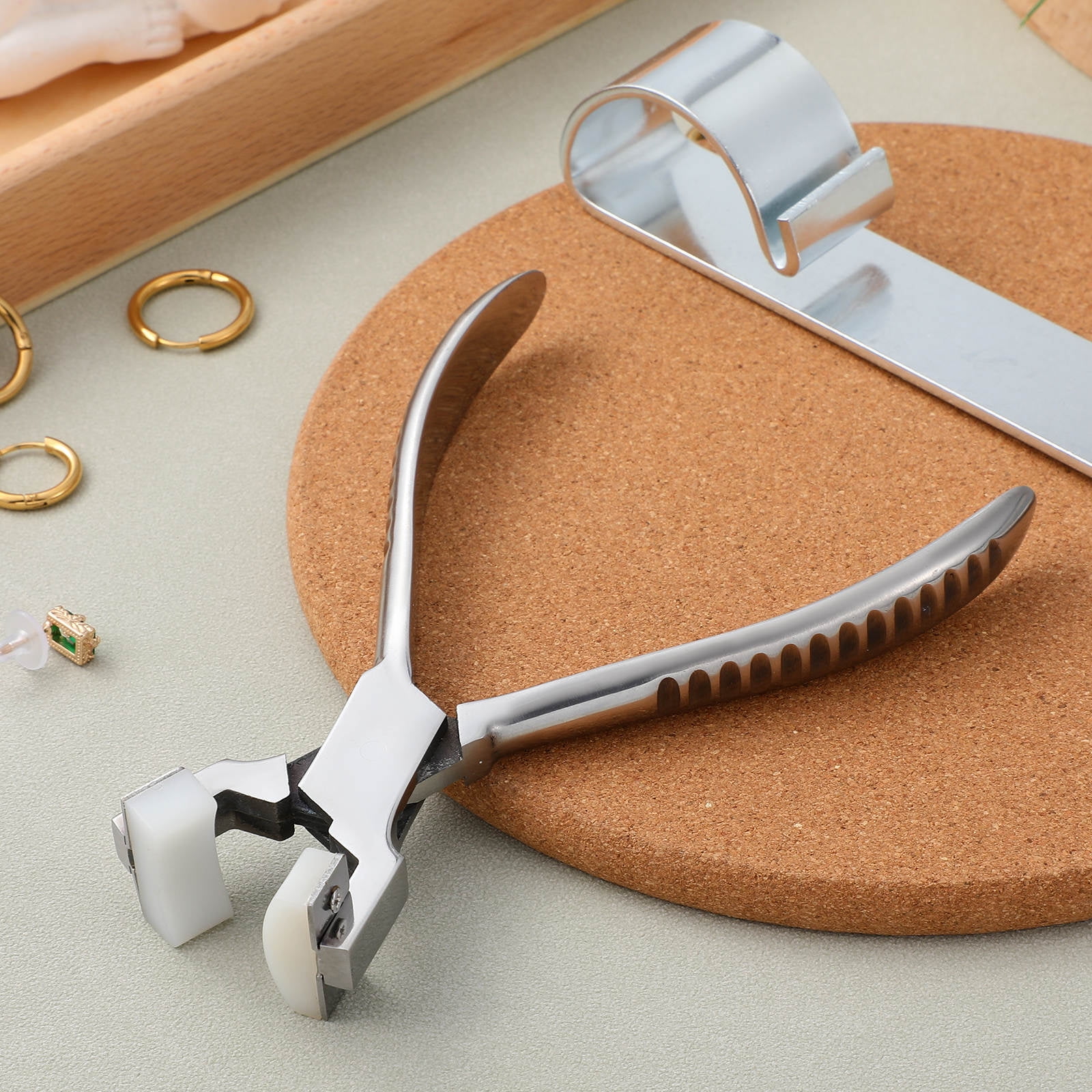 Beaupretty Jewelry Helper Tool for Bracelet 1 Set Silver Metal Bending Pliers for Professionals