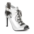 thumbnail image 1 of Breckelles Rebeca-23 New Women Hologram PU Open Toe Cut Out Stiletto Heel Sandal, 1 of 5
