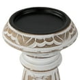 thumbnail image 5 of Northlight Set of 3 Brushed White Tripod Wooden Pillar Candle Holders 18", 5 of 5