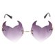 thumbnail image 1 of KAKOWELY Gafas de sol con forma de corazón y cuerno sin marco, decorativas, para mujeres y hombres, 1 of 5