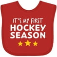 thumbnail image 3 of Inktastic It's My First Hockey Season Boys or Girls Baby Bib, 3 of 4
